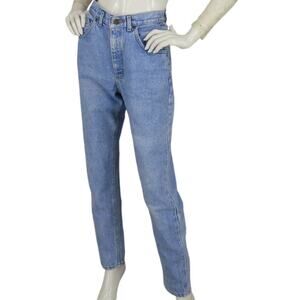 80s 90s Vintage Lee Light Wash Hipster Rock Grunge Waisted Mom Denim Jeans 27
